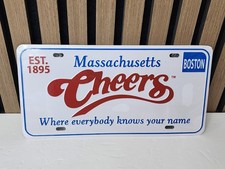 CHEERS Bar Metal License Plate Massachusetts Ted Danson Woody Harrelson New picture