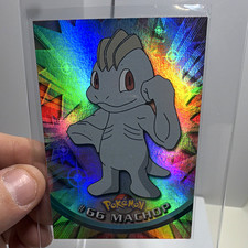 1999 Topps Pokemon Machop #66 Rainbow Foil Holo Series 1 Vintage picture