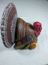 Vtg 1988 Atlantic Mold Ceramic Thanksgiving Turkey Centerpiece 10