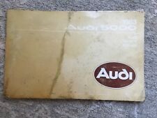 1983 Audi 5000 Owner's Manual - GloveBox -  (About same for 1978-83 picture