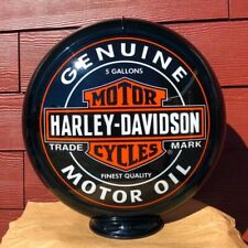 Harley Davidson - Genuine Motor Oil - Gas Pump Globe ~  picture