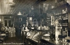 Interior of Brainard’s General Store Round Lake IL RPPC Photo Postcard COPY picture