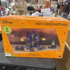 NIB Disney Mickey & Friends Halloween Village Haunted House Music Animation 9 PC picture