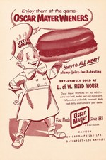 Vintage Oscar Mayer Wieners 🍔 24x36” Retro Food Ad Poster 1950s Premium 💎 picture
