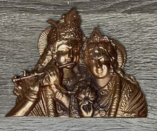 Radha Supreme Hindu Goddess Krishna Statue Antique Cast Bronze Finish 6” Decor picture