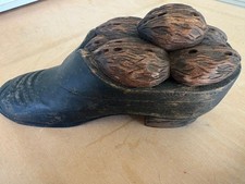 Antique Civil War Inkwell Shoe with Walnuts Patent Feb 4 1862 Novelty 7