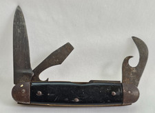 Early Antique Imperial Camp Folding Knife Wood Handle picture