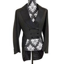 Men's Black Antique 1916 Tuxedo Coat Tails Hand Made in Detroit, MI by Herbst picture