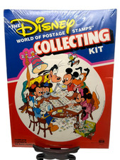Vintage 80's Disney World of Postage Stamp Collecting Kit NEW picture