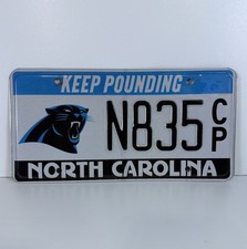 North Carolina Panthers License Plate KEEP POUNDING NFL Football Charlotte NC EX picture