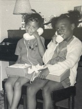 1969 African American Girls Toy Telephones Black Americana picture