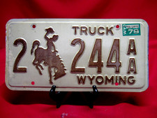 VINTAGE 1979 WYOMING TRUCK LICENSE PLATE picture