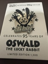 Disney D23 Celebrates 95 Years Oswald The Lucky Rabbit Pin 2022 Still Lucky LE picture