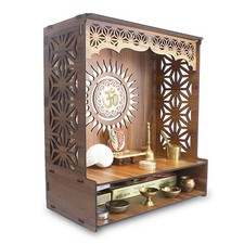 Heartily® Shree Beautiful Wooden Pooja Stand for Home Mandir for Home Templ picture