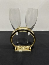MOET  CHANDON Champagne 2 Glasses & Ring Holder Set picture