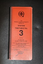 1992 Atchison Topeka  & Santa Fe System Employee Timetable No. 3 picture