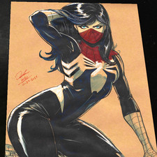 Silk Cindy Moon Marvel Art Print Signed 8.5x11 | Art by Keyeske picture