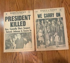Vintage 1963 JFK Assassination New York Daily News Newspapers Nov 23 26 Bundle picture