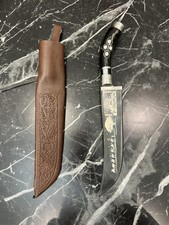 Uzbek Pichoq National Knife, Chust Region, Sharp Metal Blade, Leather Sheath picture