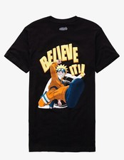 RARE DISCONTINUED Naruto Shippunden Believe It T-Shirt 2002 Viz Media picture