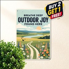 This Is Our Happy Place Motto Tin Sign Rustic Farmhouse Porch Metal Plaque picture