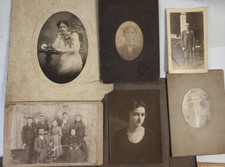 Lot of 6: Antique 1910-1930's photos ,Families, Portraits, Keepsakes 3X4 AB picture