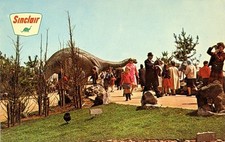 Vintage 1964 New York World's Fair Postcard Sinclair Dinoland Brontosaurus NYWF picture