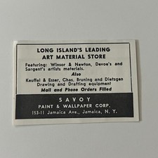 Savoy Paint & Wallpaper Corp. Art Material Store Jamaica NY 1949 Ad TAJ4-S27 picture