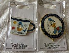 Disney Donald Duck Plate Saucer Tea Cup Pins- Shanghai Disneyland Resort 2024 picture