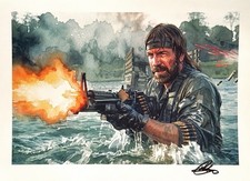 Chuck Norris: Missing In Action - A4 8x12 Giclee Signed Original Art Print w/COA picture