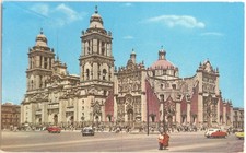 Mexico City, MX - Catedral de Mexico Vintage Metropolitan Cathedral Postcard picture