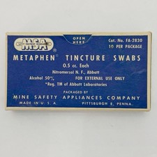 VTG Metaphen Tincture Swabs Box  1 Swab Mercury Medical Prop picture