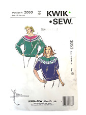 Kwik Sew 2053 Raglan Sleeve Top Sweatshirt Bust 31.5-45