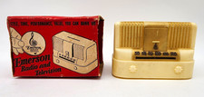 Vintage Emerson Radio Advertising Coin Bank Miniature Radio Original Box picture