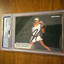 Anna Kournikova #signed  2003 NETPRO Tennis Player PSA Autograph Encased picture