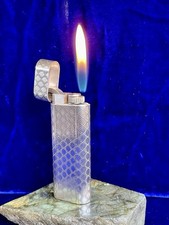 Cartier Lighter Vintage Silver Oval Very Good Condition Works 1 Year Warranty picture