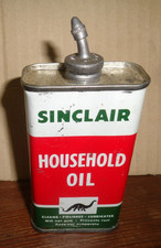 SINCLAIR REFINING CO HOUSEHOLD OIL OILER LEAD TOP 4 FL OZ CAN VINTAGE ORIGINAL picture