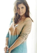 Tiffany Amber Thiessen Posing In Blue And Brown Shirt 4x6 Picture Celebrity Pri picture