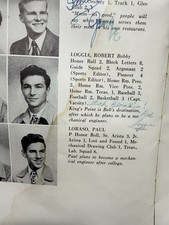 1947 New Dorp High School Yearbook Robert Loggia Celebrity Staten Island NY VTG picture