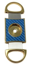 Cigar Boulevard PERFECT CIGAR CUTTER STAR Gold-Blue Carbon Fiber Body. Lifetime picture
