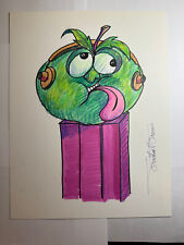 ORIGINAL PEZ Sourz Sketch - Green Apple - Hand-drawn from original design artist picture