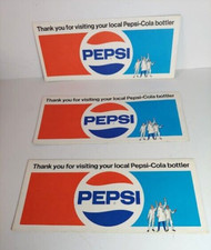 1970s Pepsi Cola Thank You For Visiting Your Local Bottler Brochure Pamphlet x3 picture