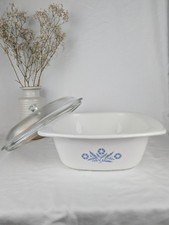 Vintage CorningWare Blue Cornflower 4 Qt Casserole Dish With Lid P-34-B picture