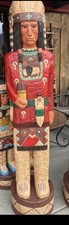 5 Ft CIGAR STORE INDIAN, CHIEF SCOUT MASTER, 5' RED COAT Sculpture, F Gallagher picture