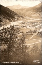 RPPC Aerial View of SILVERTON CO Colorado Real Photo Postcard 1940s picture