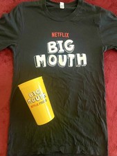 Ltd. Edition Netflix Big Mouth Shirt ( Sz. S) & 32oz. Cup Rare Brand New  picture