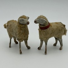 VTG ✅ Antique 2 Original Wooly Putz Stick Leg Sheep 2.5