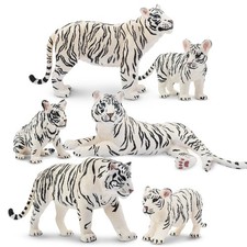 Toymany 6pcs Tiger Animal Figurine, Realistic, Collectible Hand-painted Toy Set picture