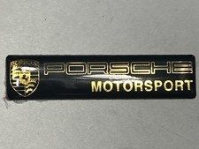 VINTAGE Porsche Motorsport 3D Bubble Sticker Decal - Black/Gold Racing 2.5” picture