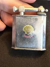 Vintage 1930s French Lift-Arm Lighter Petroles Jupiter Shell Oil Paris picture